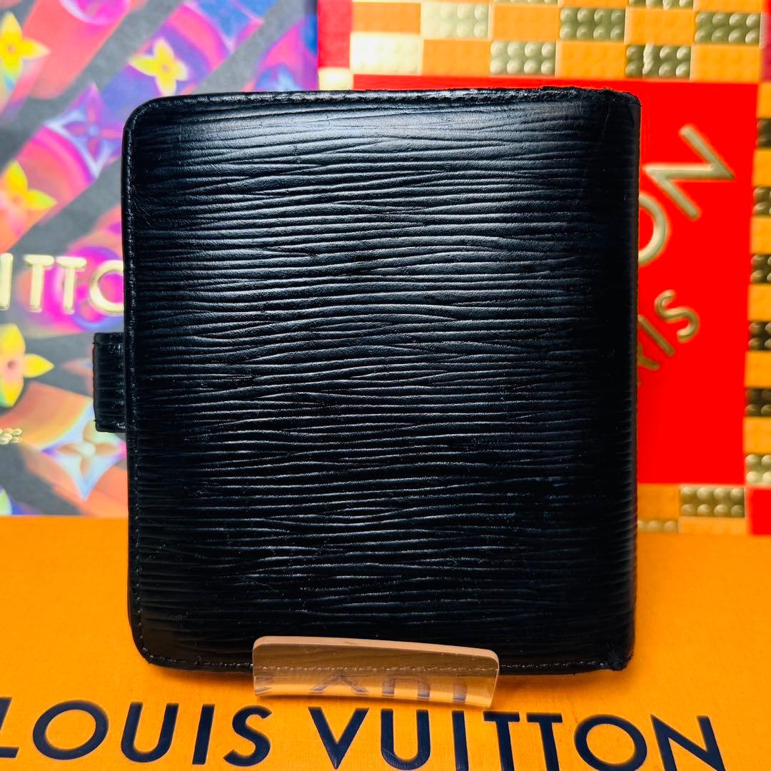 【セール！】ルイヴィトン エピ 二つ折り財布 ポルトビエコンパクト 黒 ブラック