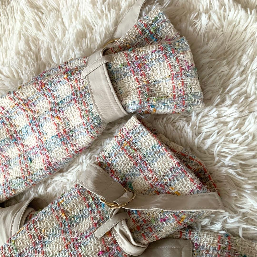 未使用級✨グレースコンチネンタル 現行 トレンチコート ツイード ベージュ