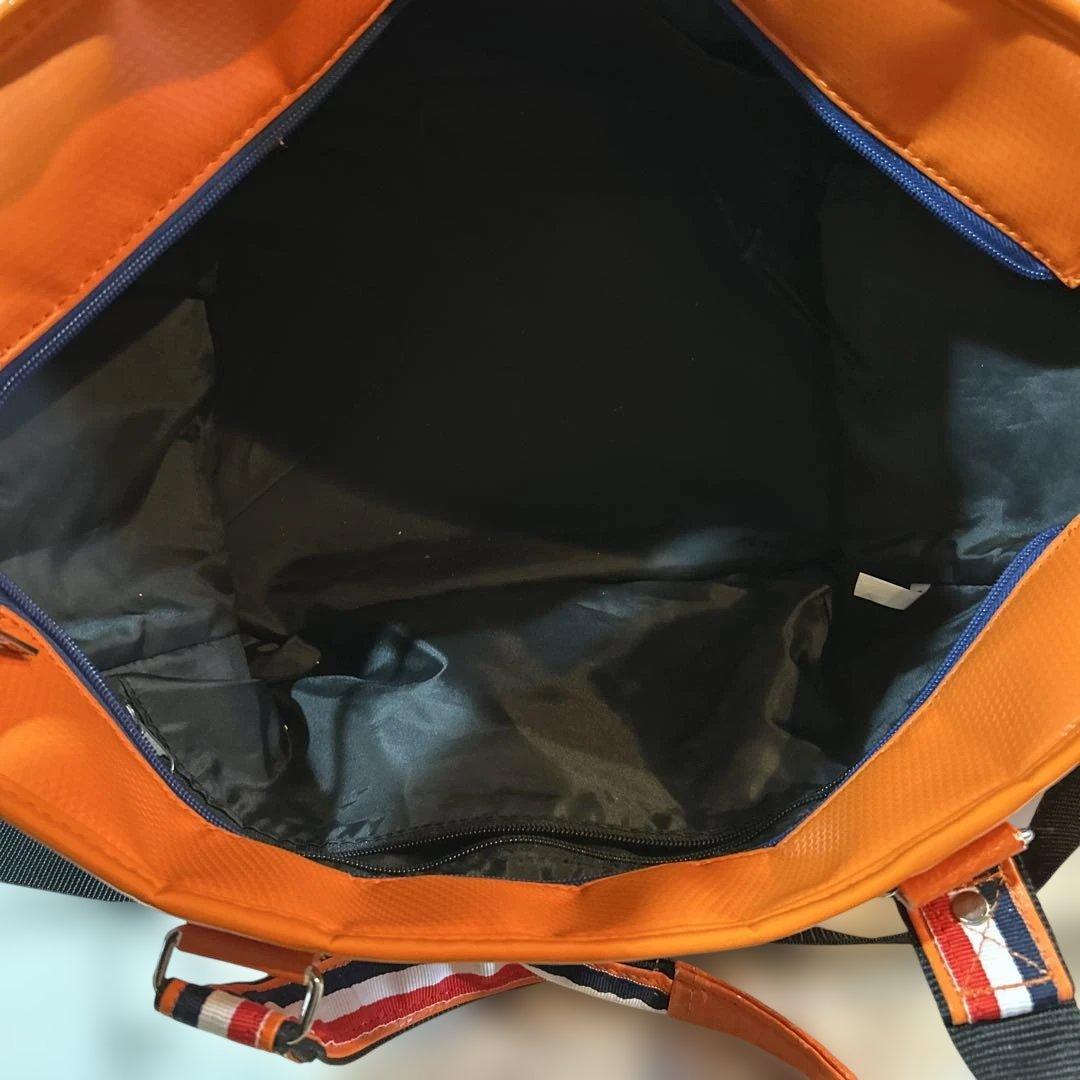 美品☆カステルバジャック　ゴルフ　ボストンバッグ　多機能　防水　オレンジ　肩紐付