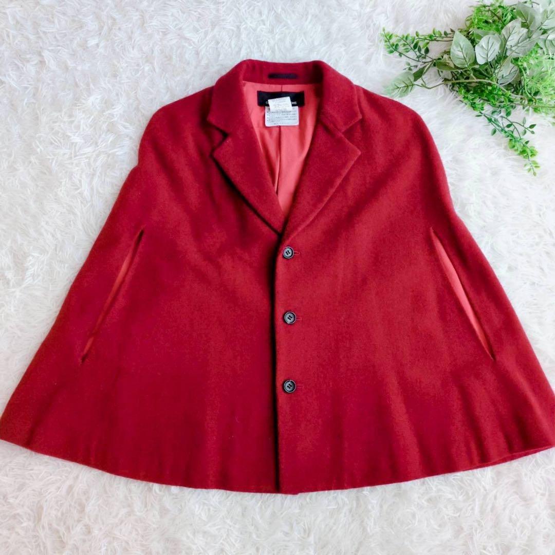 ◾︎希少◾︎ トリココムデギャルソン 90s 1996年 ケープコート ポンチョ 赤