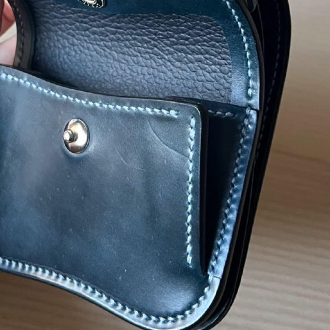 二つ折り財布 クロコダイル ポロサス ヒマラヤ コードバン