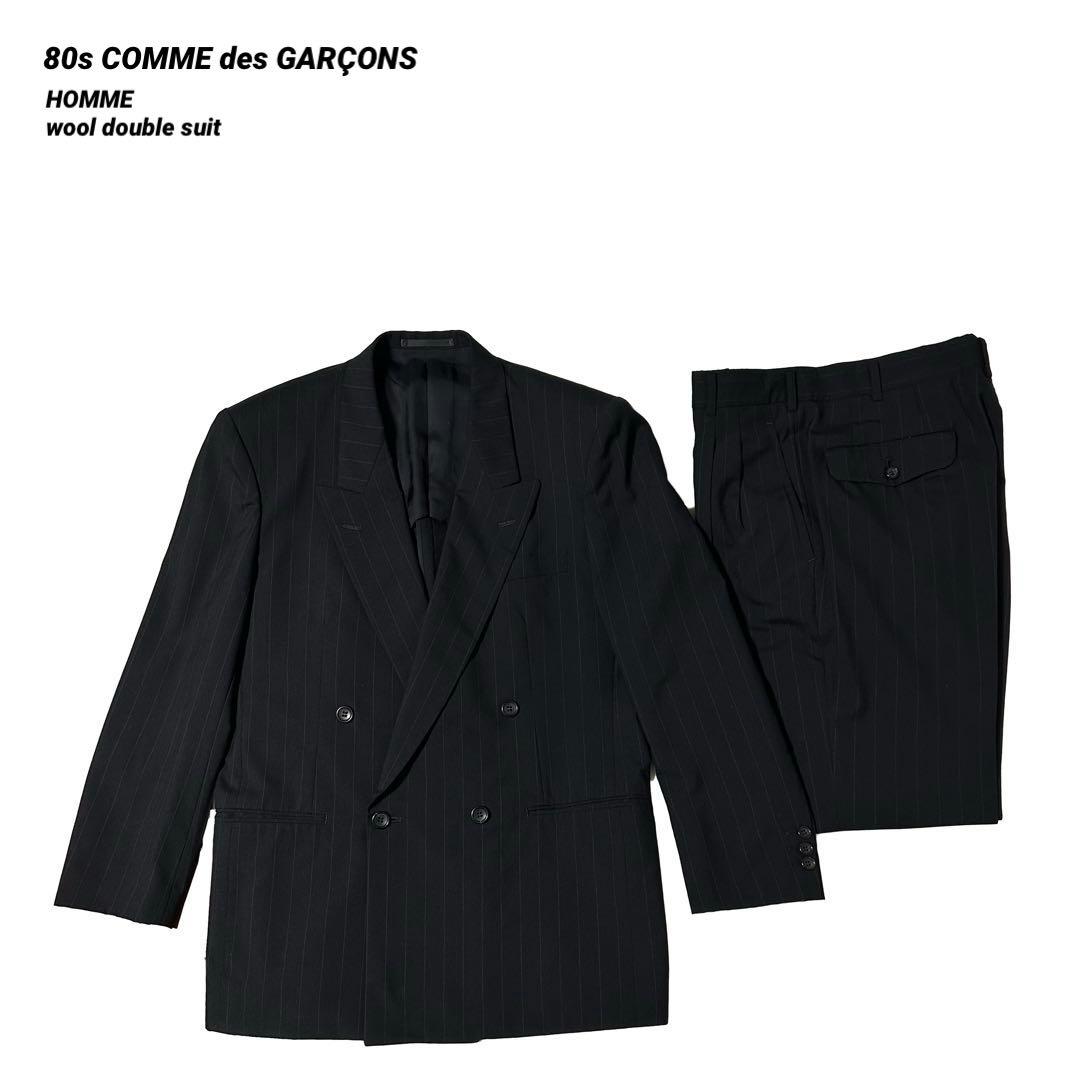80s COMME des GARCONS HOMME ウール ダブル スーツ