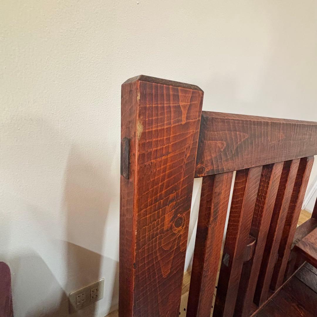 民芸家具　ベンチ　長椅子　机付き　アンティーク