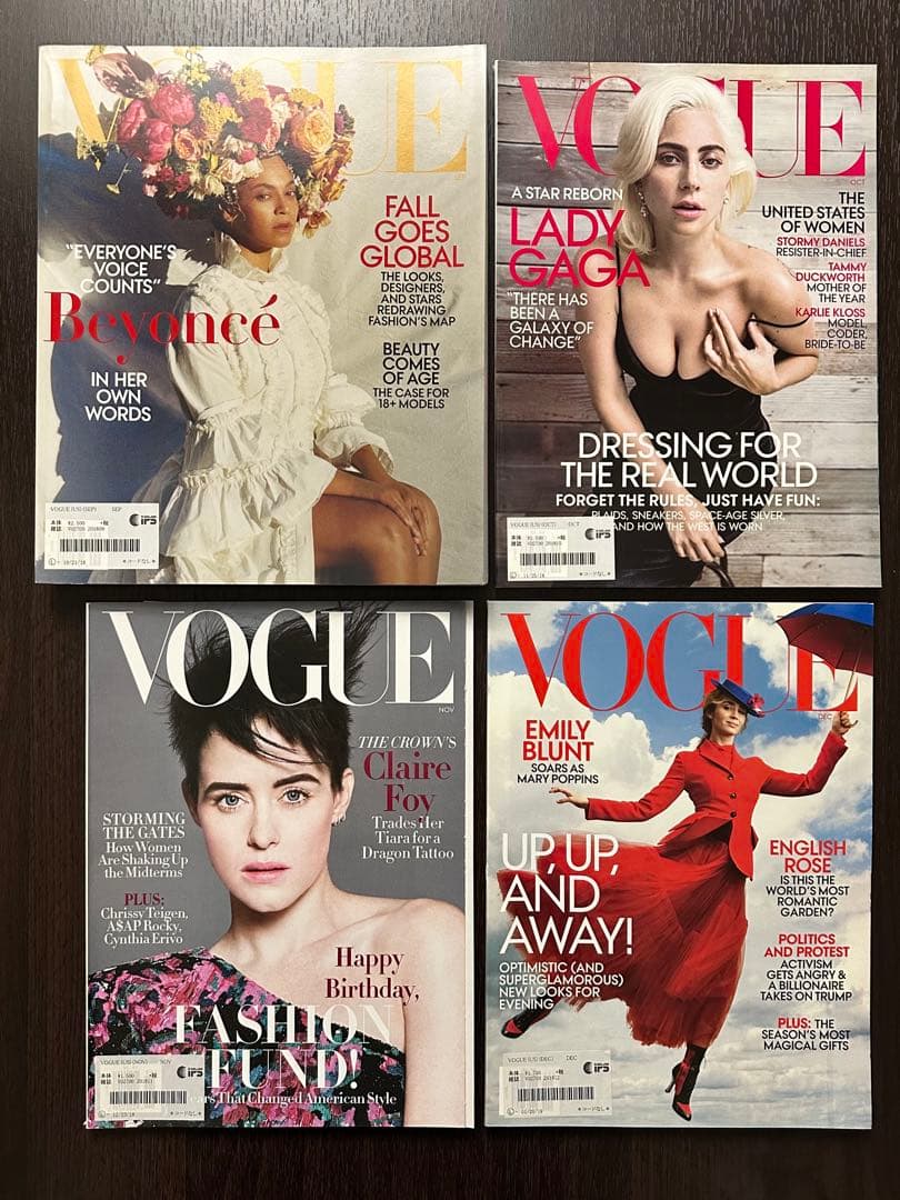 VOGUE US 2018年12冊、2019年1冊