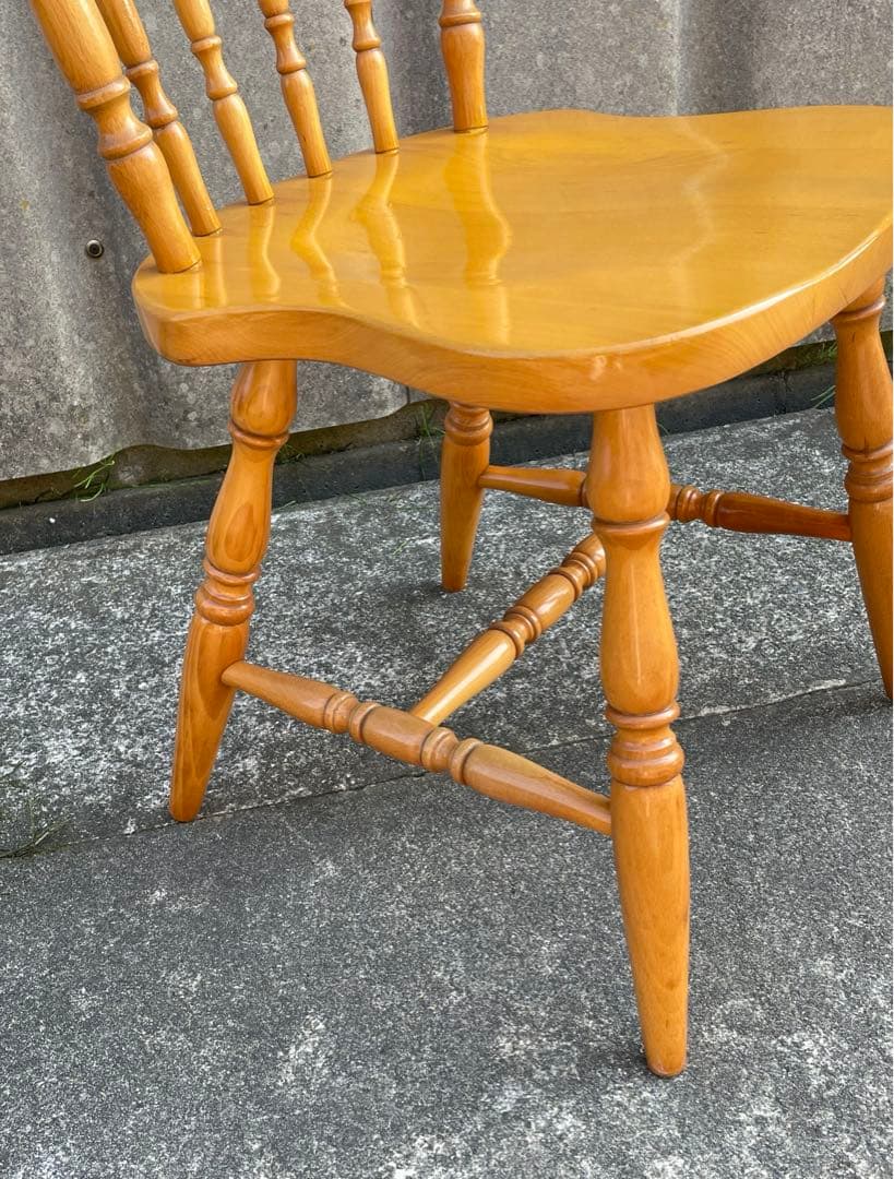 飛騨産業/HIDA/キツツキマーク/ダイニングチェア/ウィンザーチェア/椅子/③