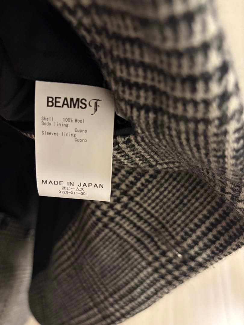 BEAMS チェック柄 テーラードジャケット