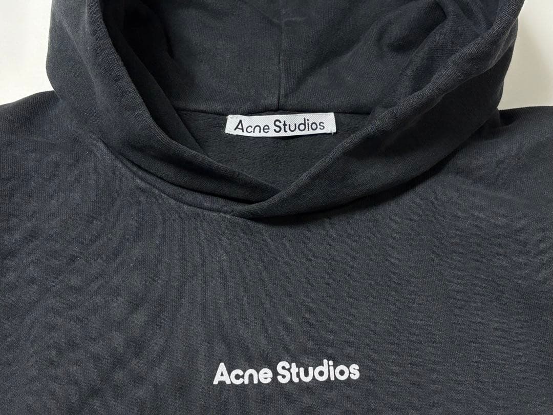 新品《 ACNE STUDIOS 》ロゴスタンプ フーディ XS ブラック