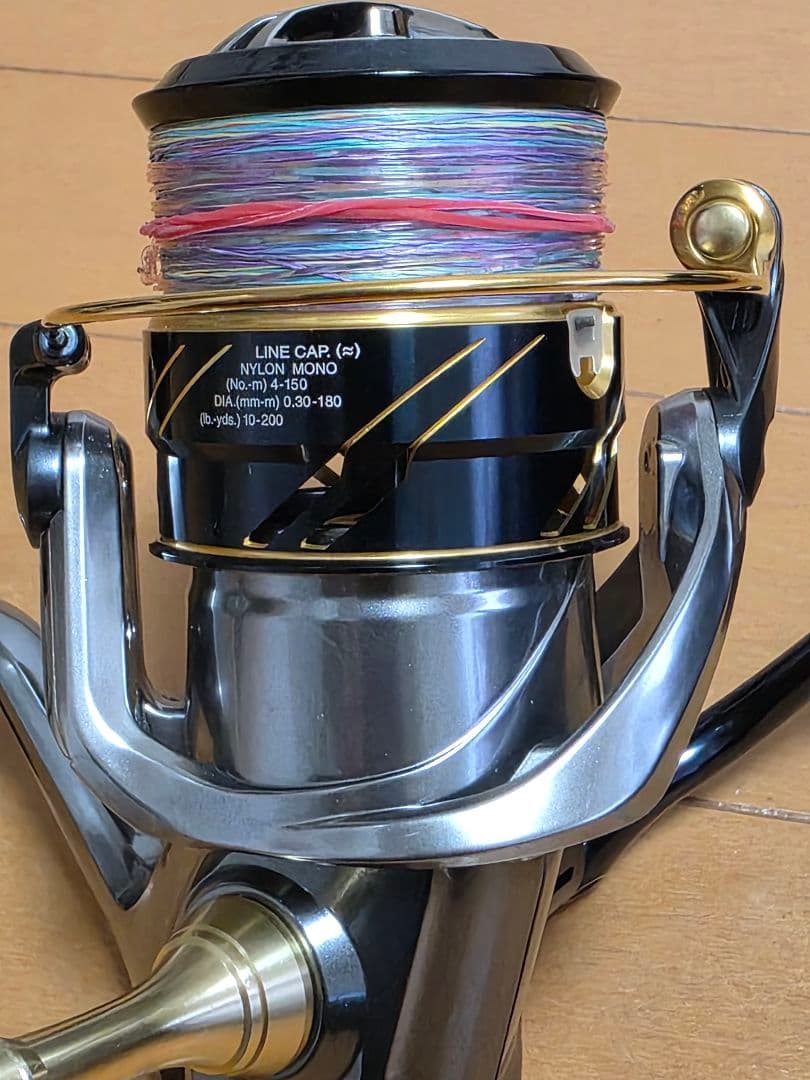 シマノ　16ヴァンキッシュ4000HG　夢屋アルミラウンド型ノブ　リールスタンド