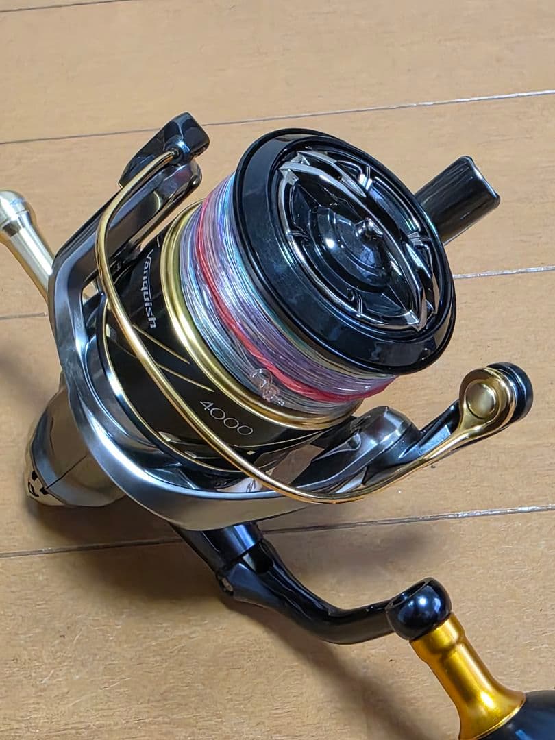 シマノ　16ヴァンキッシュ4000HG　夢屋アルミラウンド型ノブ　リールスタンド