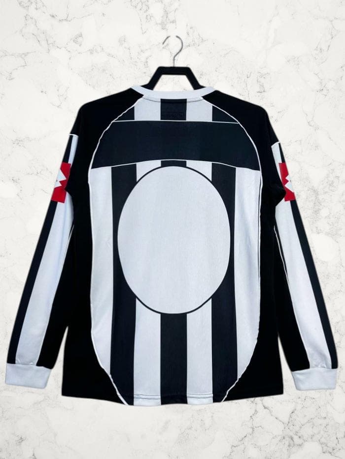 Lotto サッカーシャツ M 黒/白 ストライプ