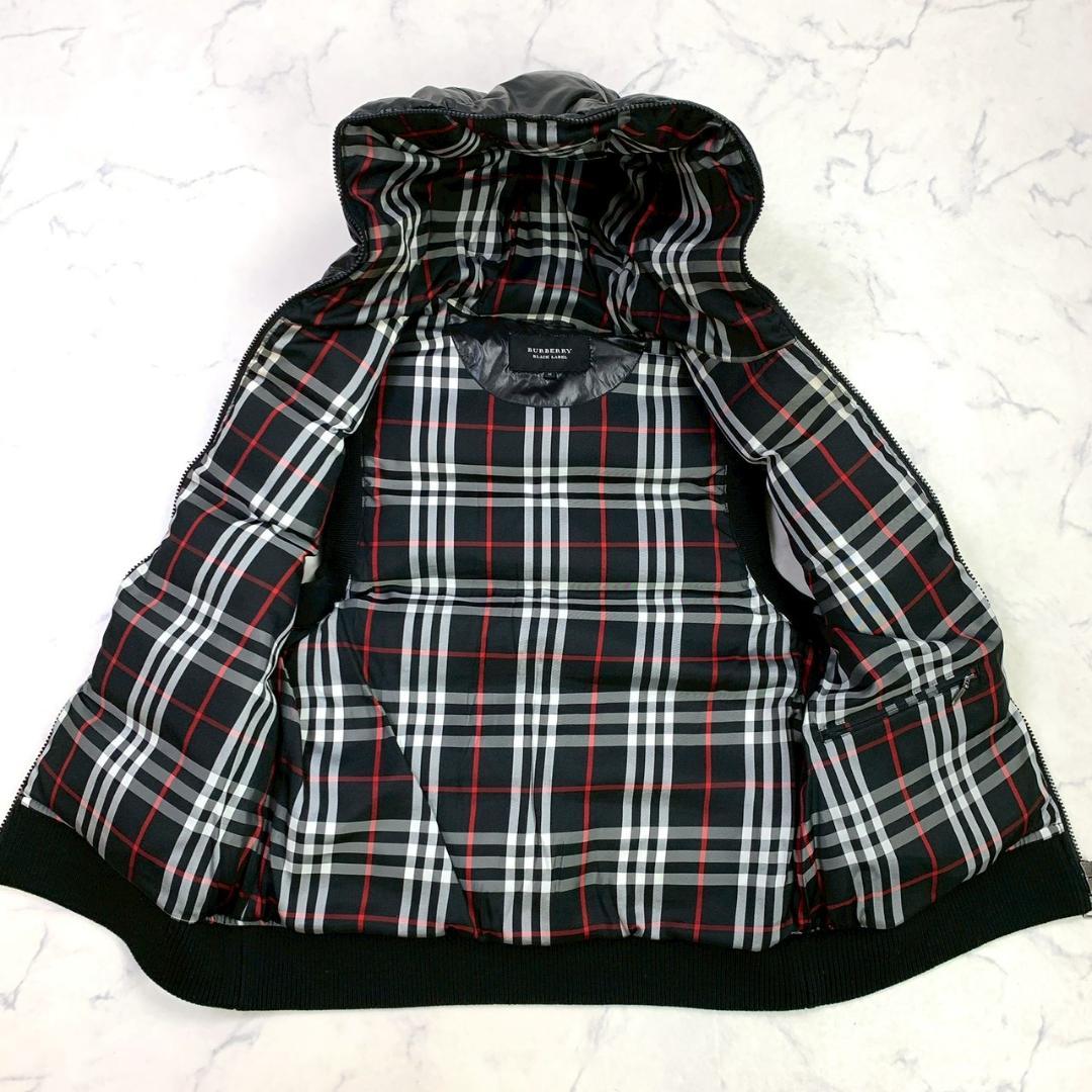 美品★ バーバリーブラックレーベル ダウンベスト ブラック M　E050