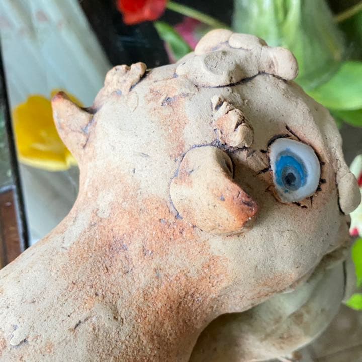 h様へ感謝お嫁入り‼️フィギュリン強運の「BLUEとGOLDのオッズアイねこ」一体