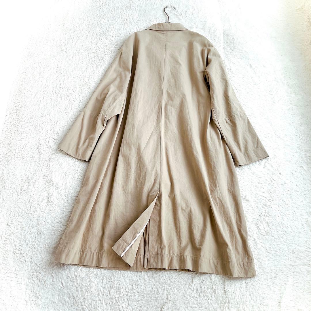 【suzuki takayuki】比翼仕立ステンカラーコート　ベージュ【日本製】