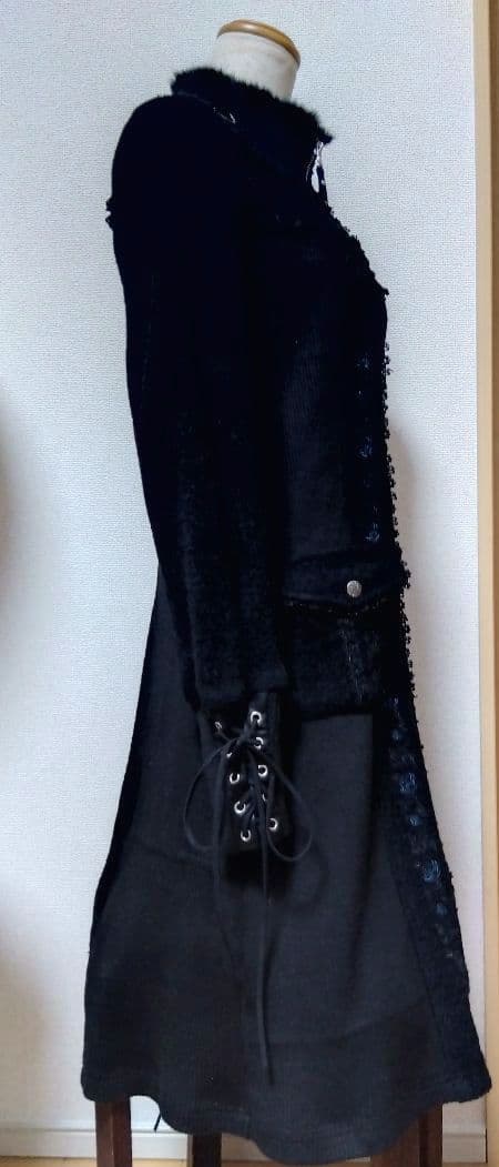 オッズオン OZZ ONESTE オネスト 薔薇 編み上げ ロング コート