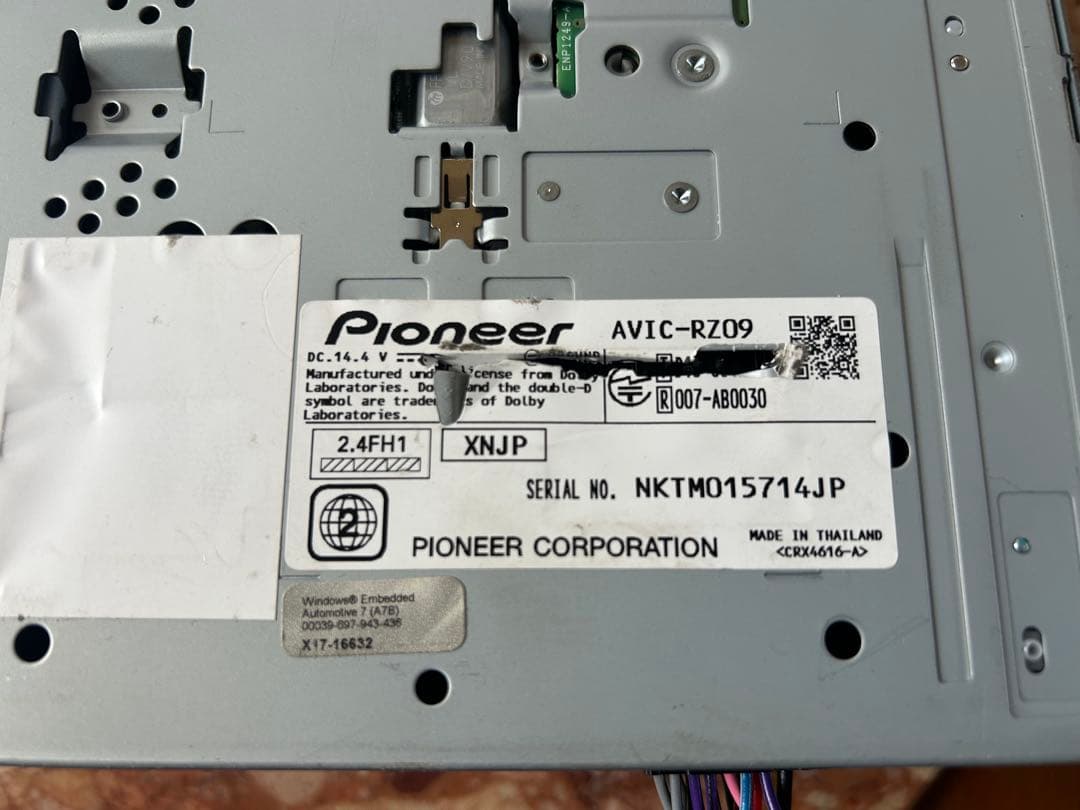 carrozzeria ★カロッツェリア☆スズキAVIC-RZ09