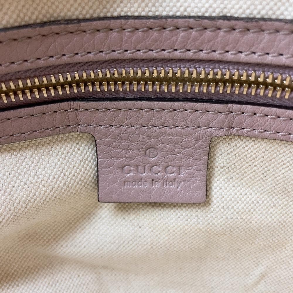 GUCCI GGキャンバス シェリーライン ピンク ボストン 2way ハンド