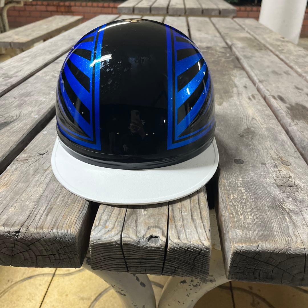 富士日章コルク半　青ラメ