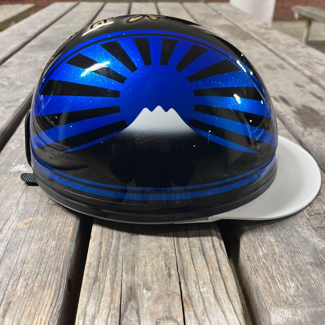 富士日章コルク半　青ラメ