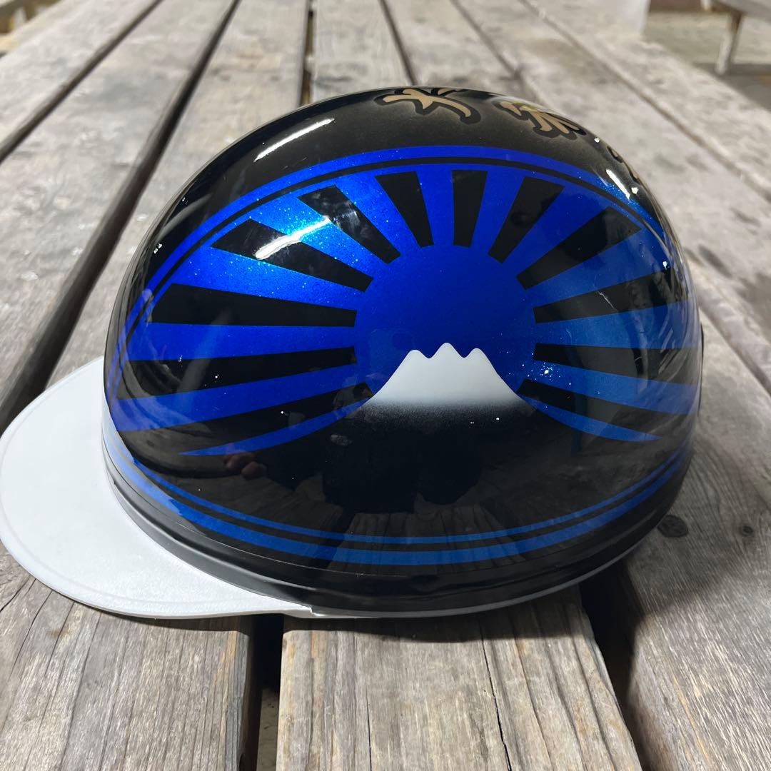 富士日章コルク半　青ラメ