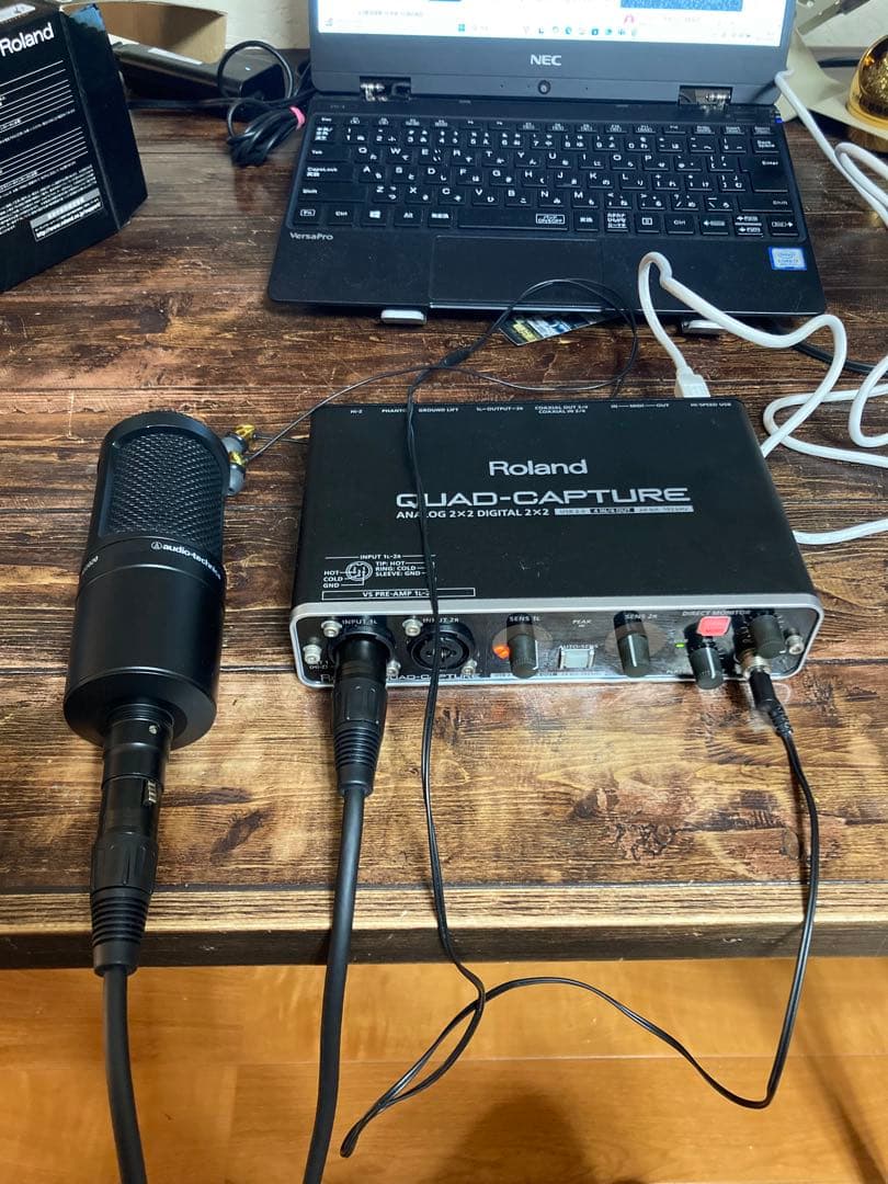 audio-technica AT2020　コンデンサマイク　美品