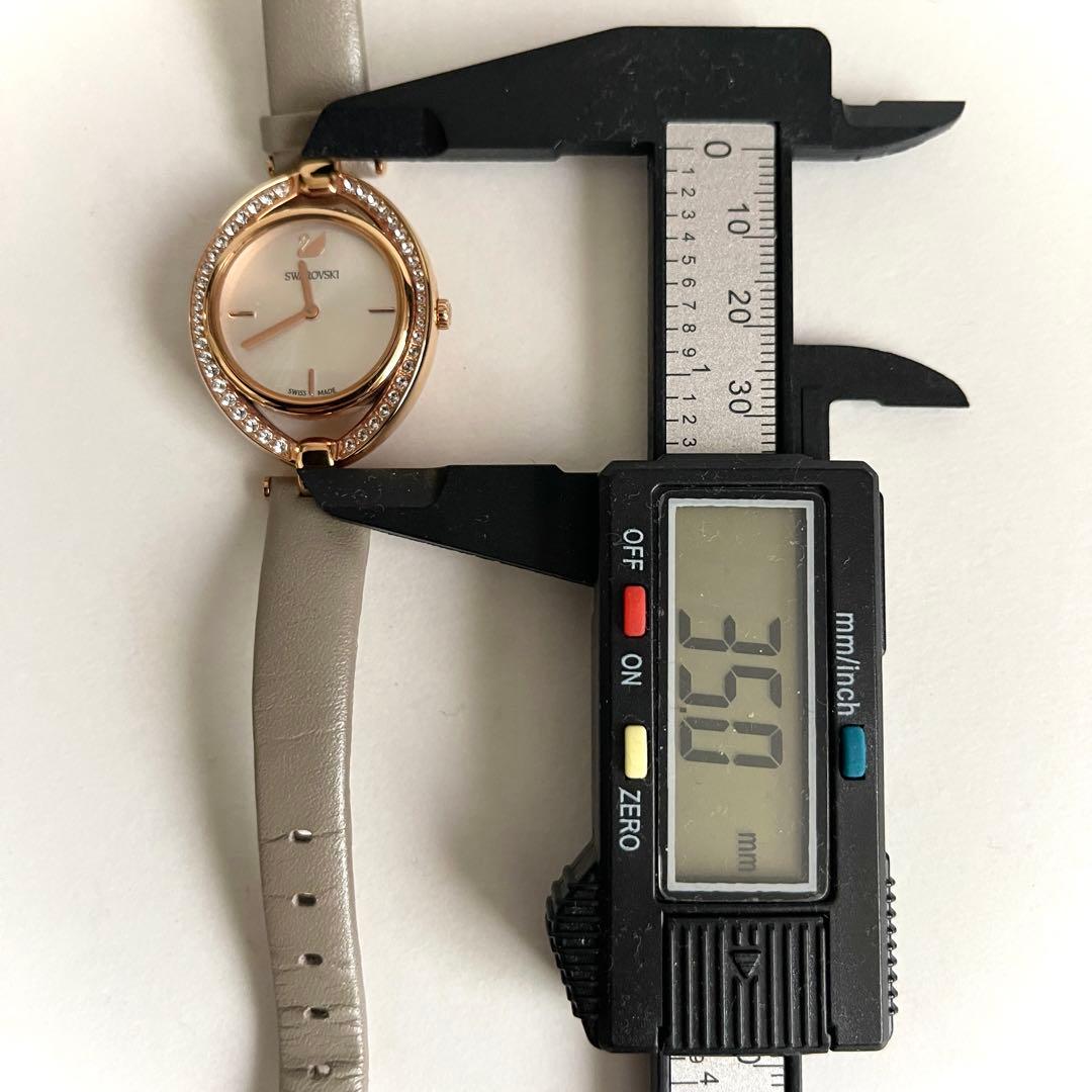 美品 稼働品 付属品有り SWAROVSKI レディース ローズゴールド