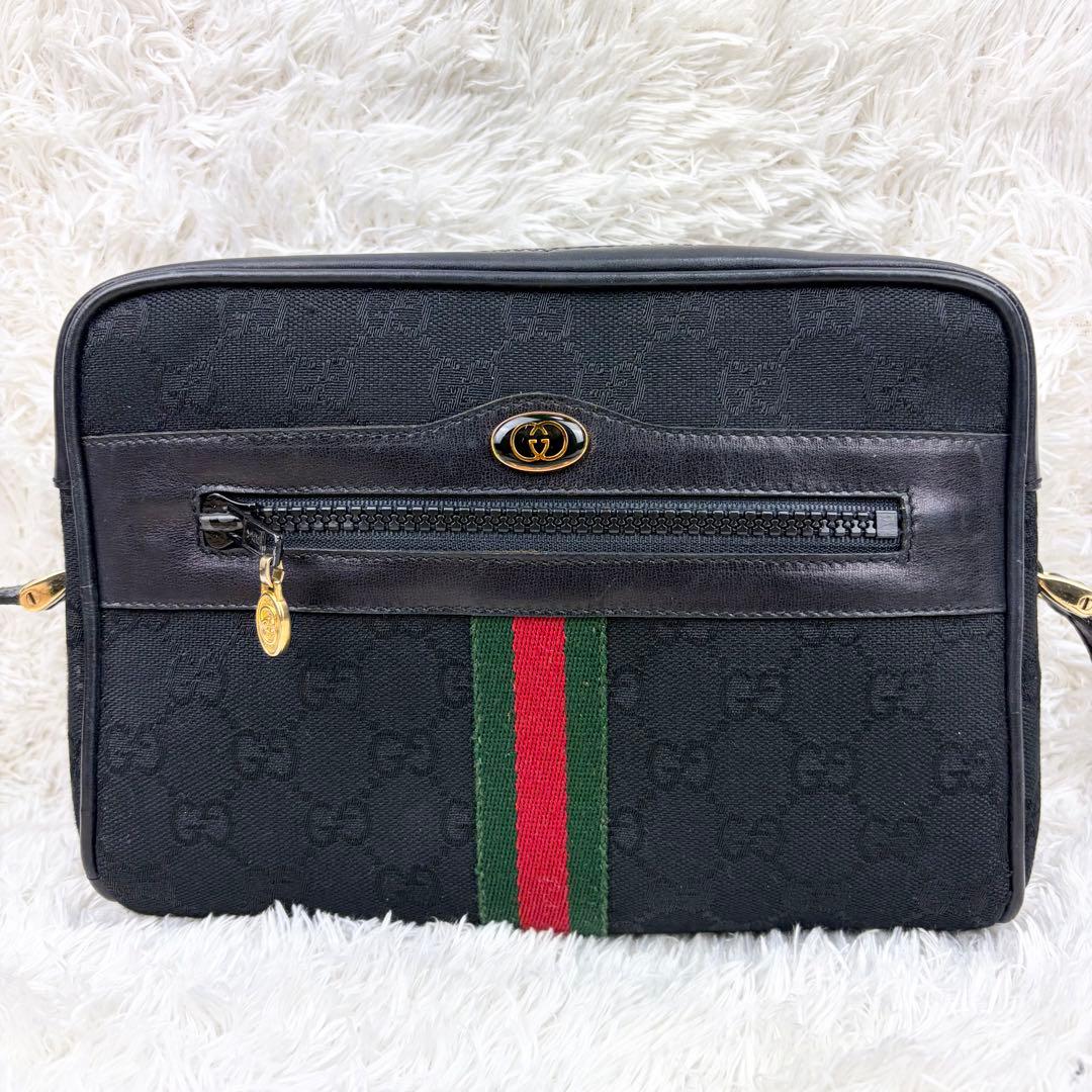 【極美品】オールドグッチ シェリーライン GGキャンバス ショルダーバッグ 箱付