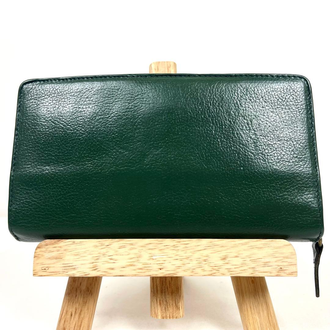 イルビゾンテ　長財布　2way 二つ折りラウンドファスナー　ロゴ型押し　レザー