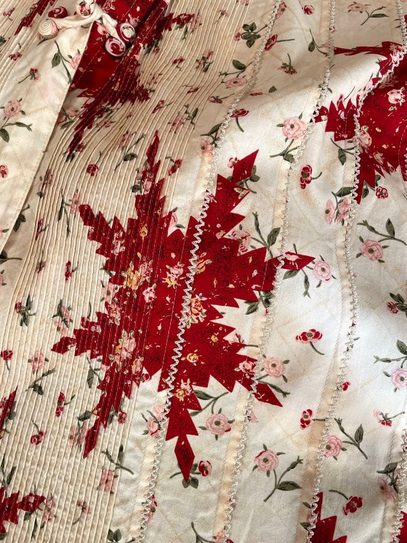 ら*様 ワンダフルワールド　薔薇チャイナ　半袖ワンピース