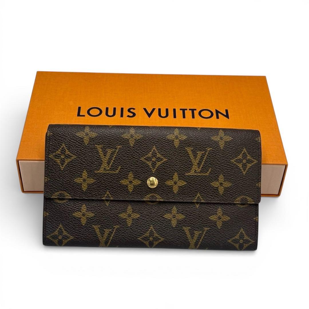 【美品】ルイヴィトン 三つ折り財布 インターナショナル モノグラムTH0997