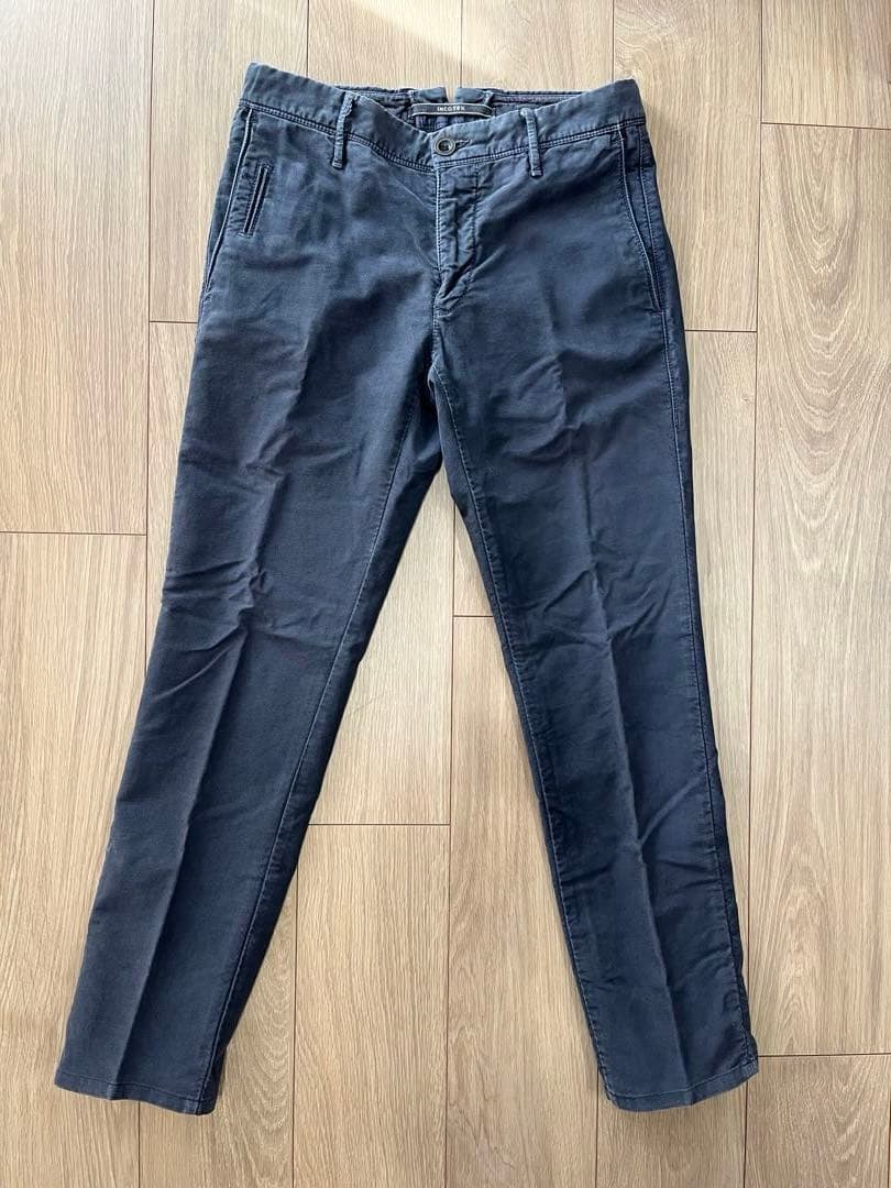 秋冬 INCOTEX SLACKS コットンパンツ 30 ネイビー