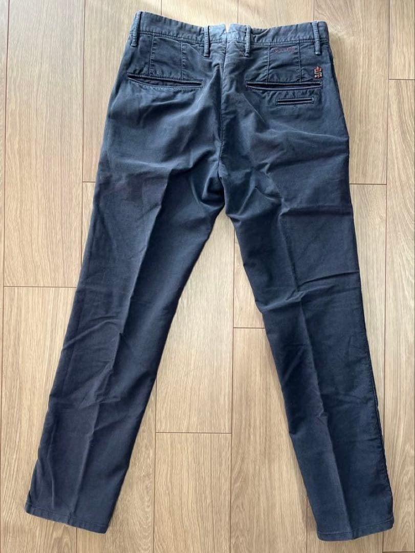 秋冬 INCOTEX SLACKS コットンパンツ 30 ネイビー