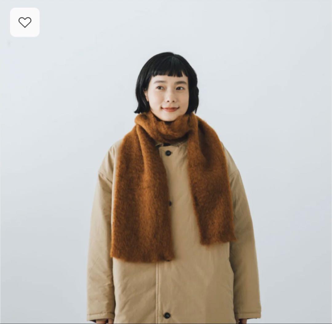 CINQ モヘアマフラー　ブラウン　新品未使用　くらすこと