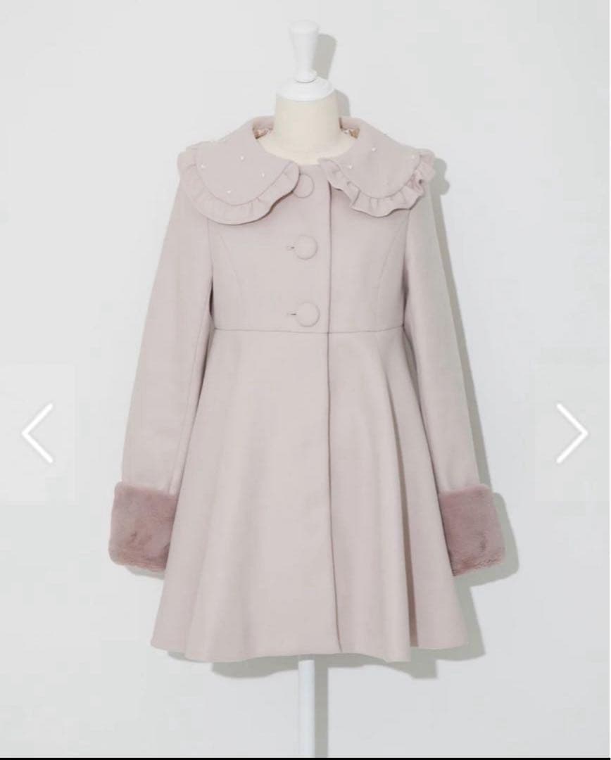 Pium ビジューカラードーリーフレアコート