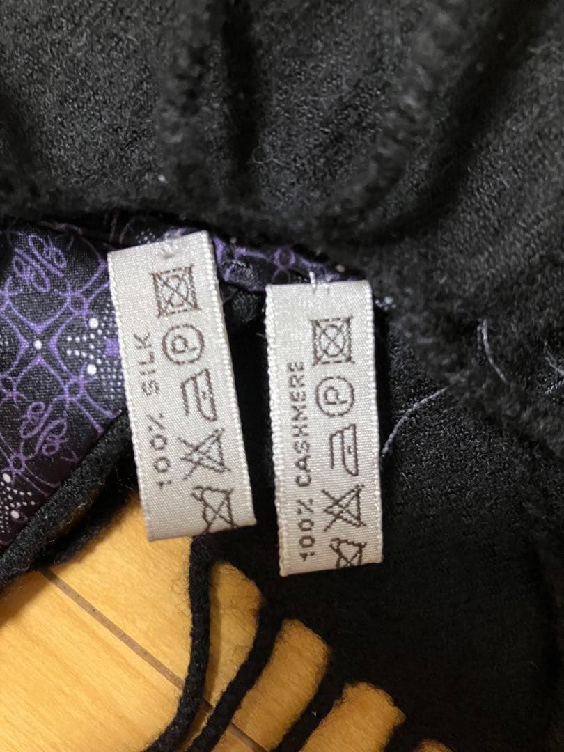 美品ブリオーニ Brioni シルク×カシミア ダブルフェイスマフラー ストール