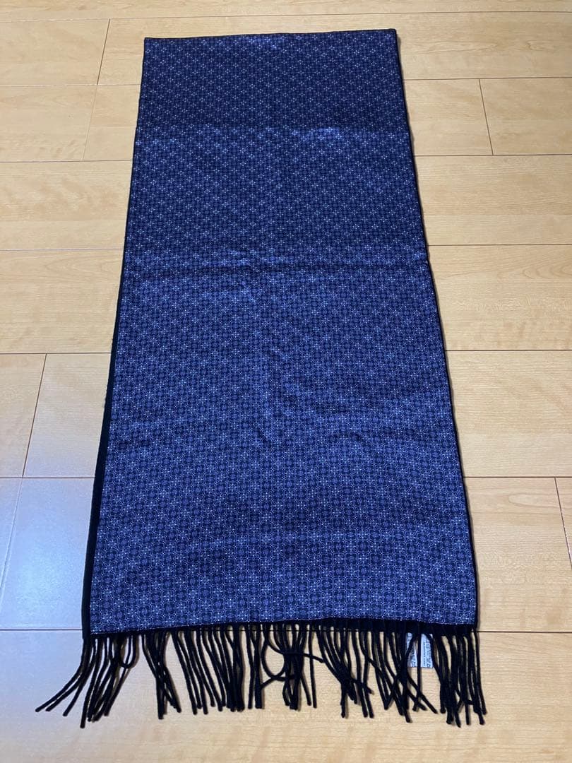 美品ブリオーニ Brioni シルク×カシミア ダブルフェイスマフラー ストール