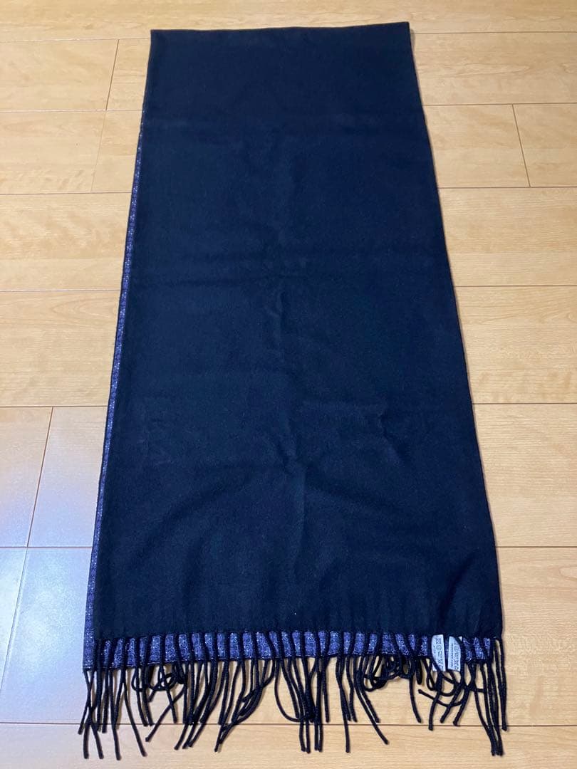 美品ブリオーニ Brioni シルク×カシミア ダブルフェイスマフラー ストール