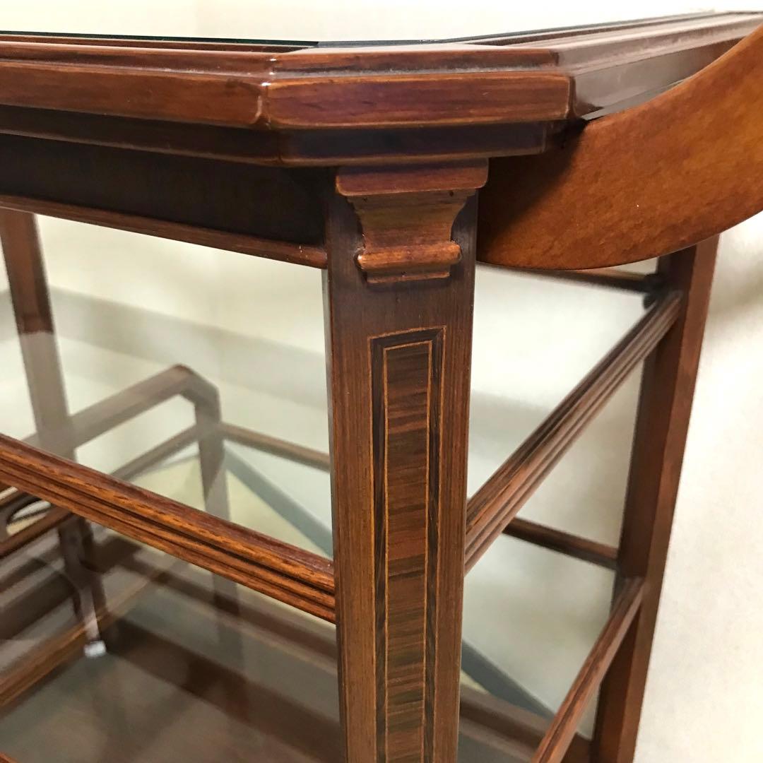 上品な 高級 キッチンワゴン 木製 アンティーク ビンテージ レストラン カフェ