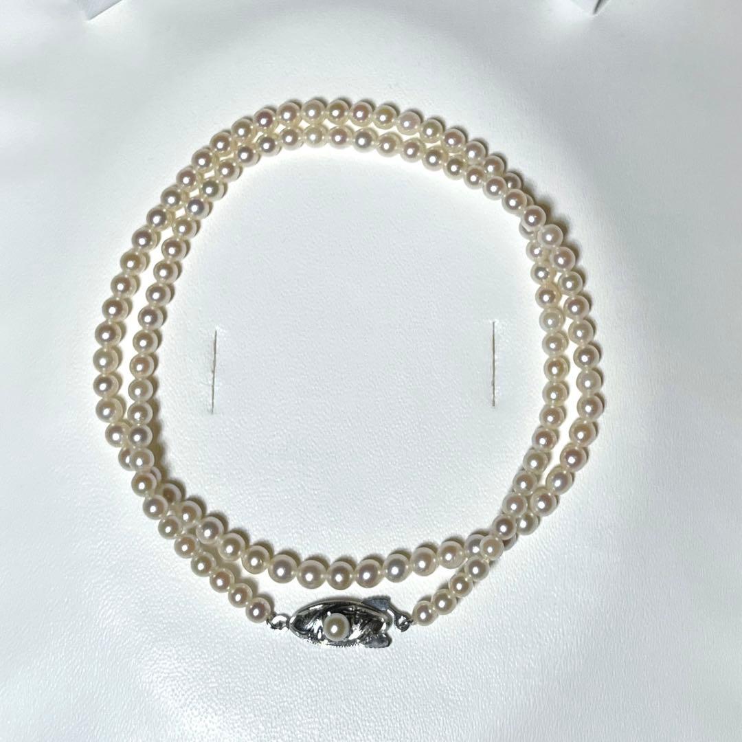 あこや真珠 準花珠級 細厘 アコヤパール ネックレス 3.3〜3.9㎜ M461