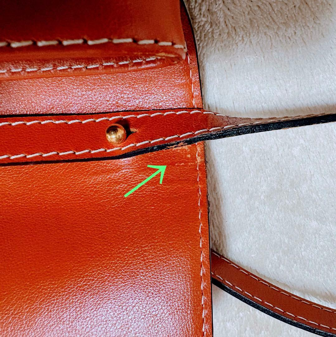 正規品 YSL イヴサンローラン ブラウン レザー ショルダーバッグ ビンテージ