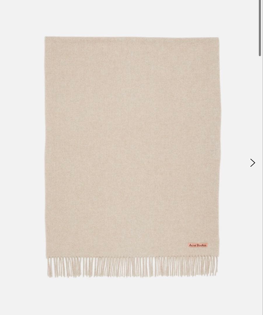 Acne Studios ベージュ マフラー フリンジウールスカーフ