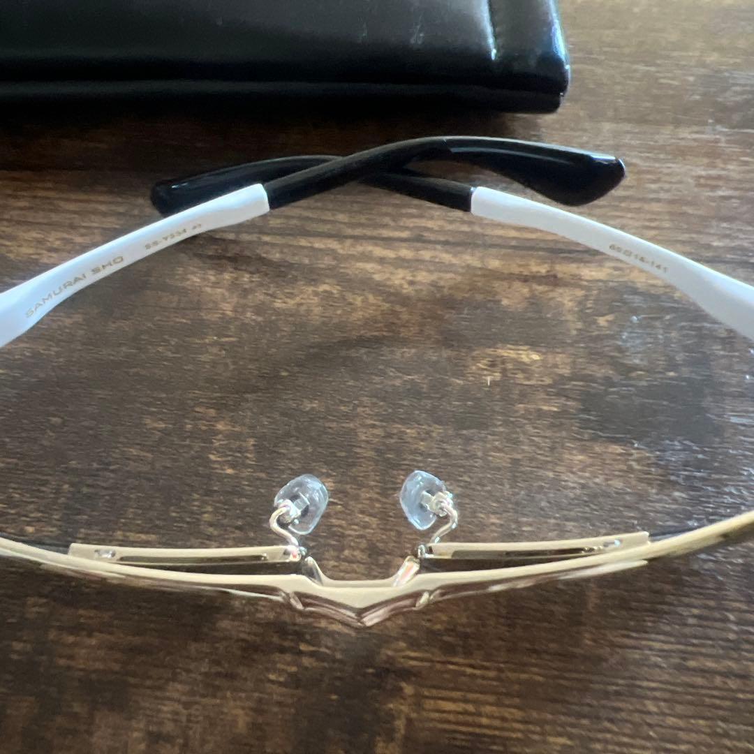 SAMURAI SHO サングラス ホワイト/シルバー　度無し　　哀川翔