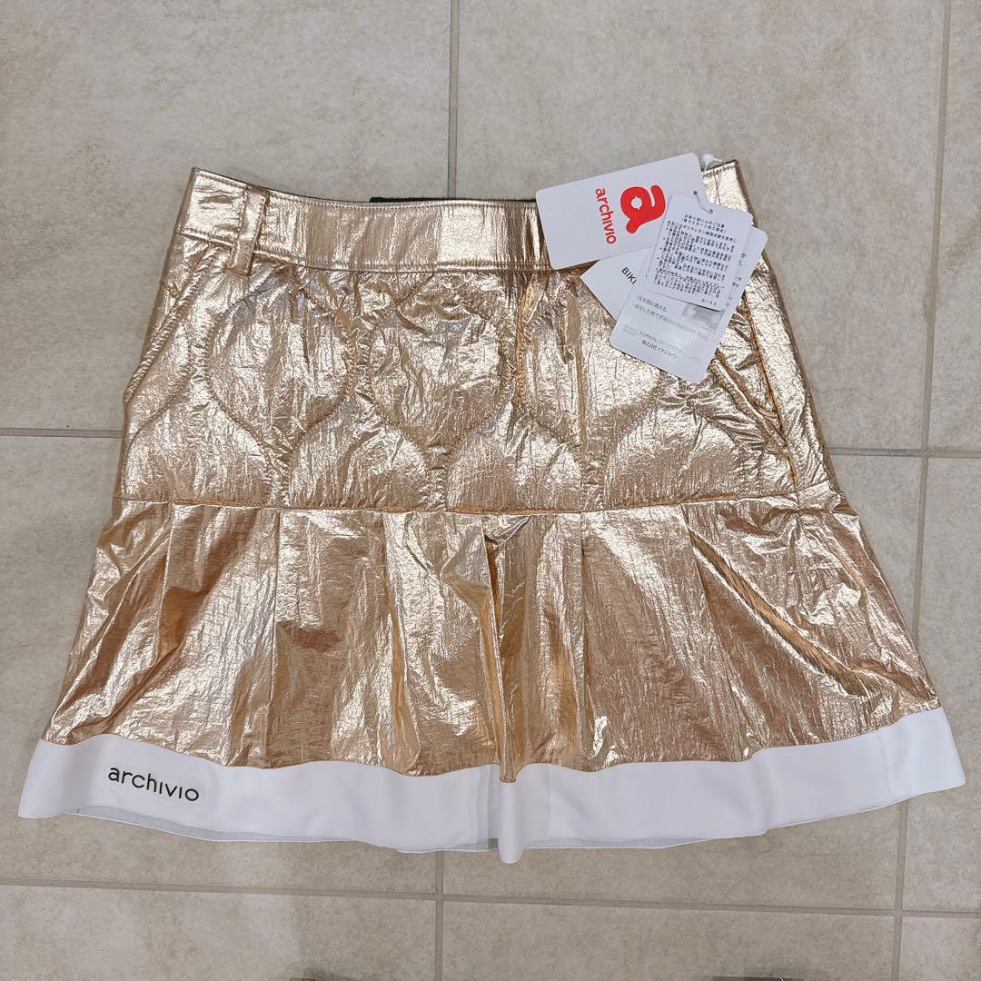 アルチビオarchivioスカート可愛いミニスカート　ゴールド♡
