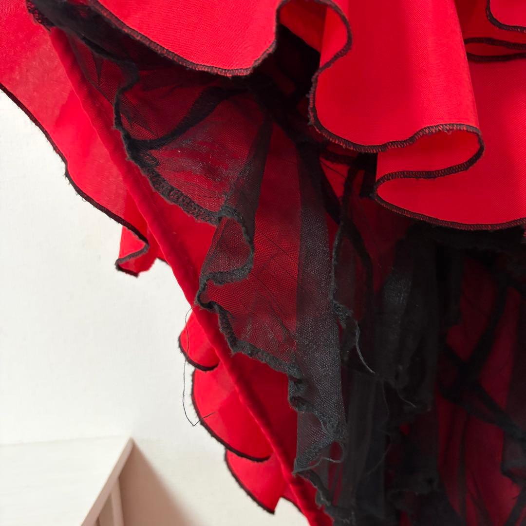 フラメンコバタデコーラ　赤×黒