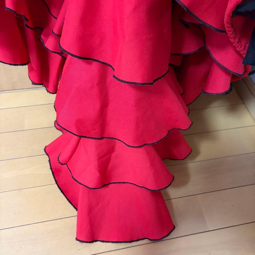 フラメンコバタデコーラ　赤×黒