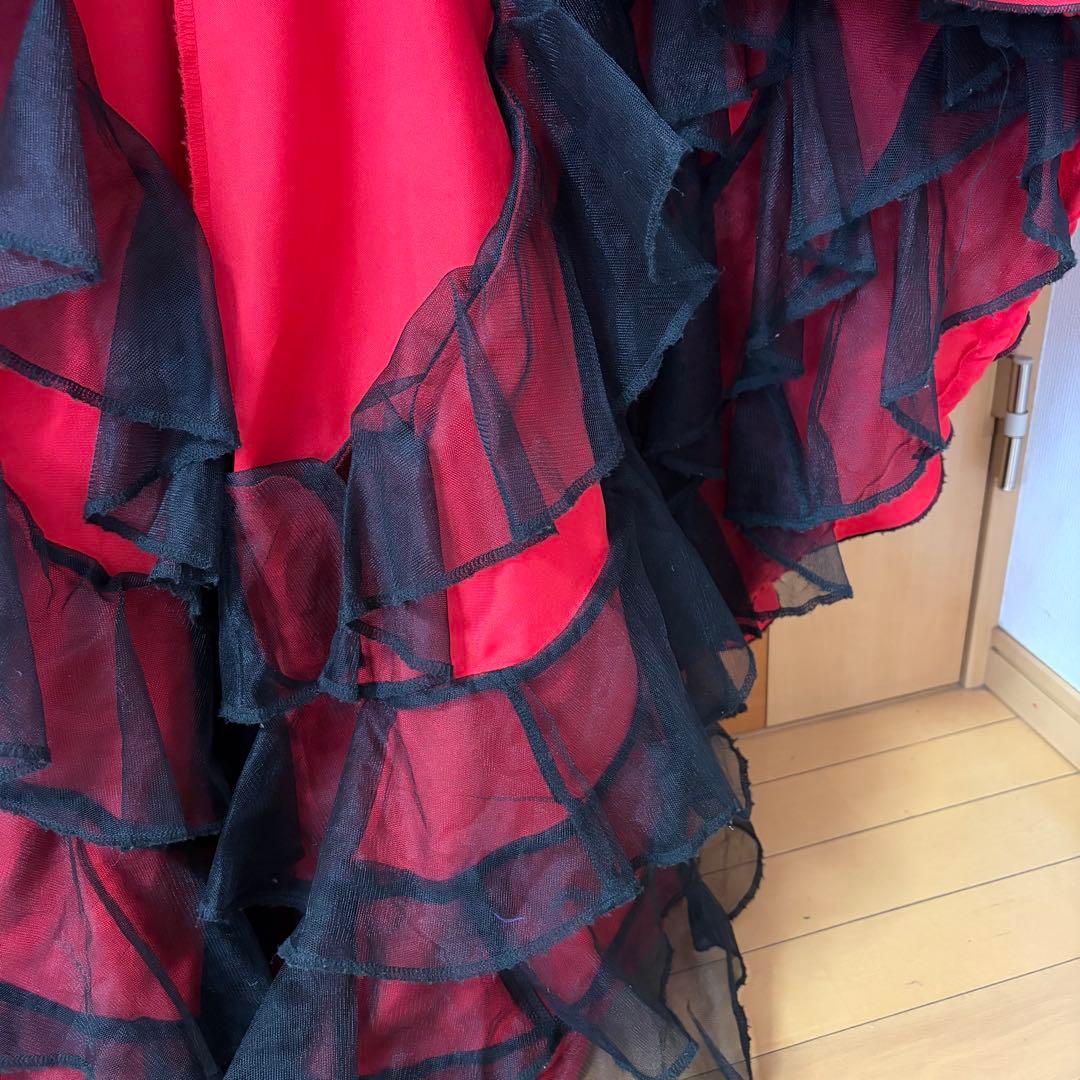 フラメンコバタデコーラ　赤×黒