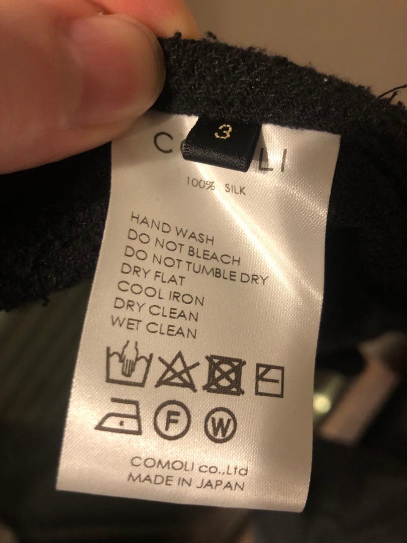 23SS COMOLIシルクネップビエラ ジャケット サイズ3