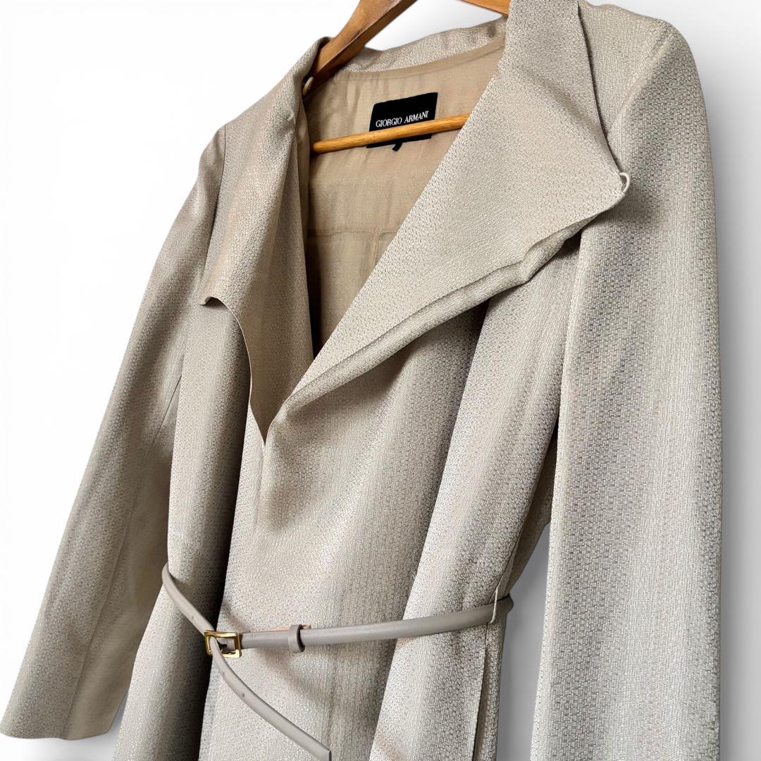 【23SS/約35万】ジョルジオアルマーニ 最高級 黒ラベル コート グレージュ