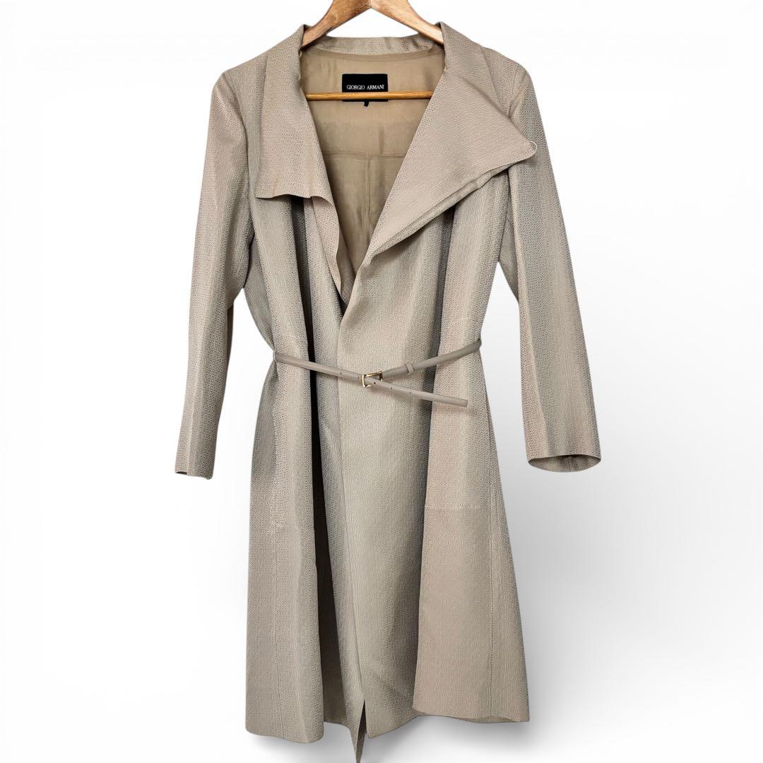 【23SS/約35万】ジョルジオアルマーニ 最高級 黒ラベル コート グレージュ