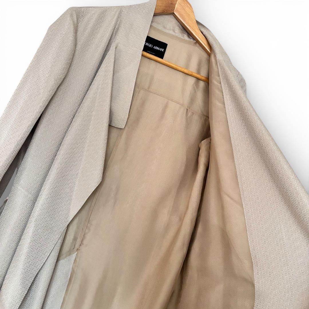 【23SS/約35万】ジョルジオアルマーニ 最高級 黒ラベル コート グレージュ