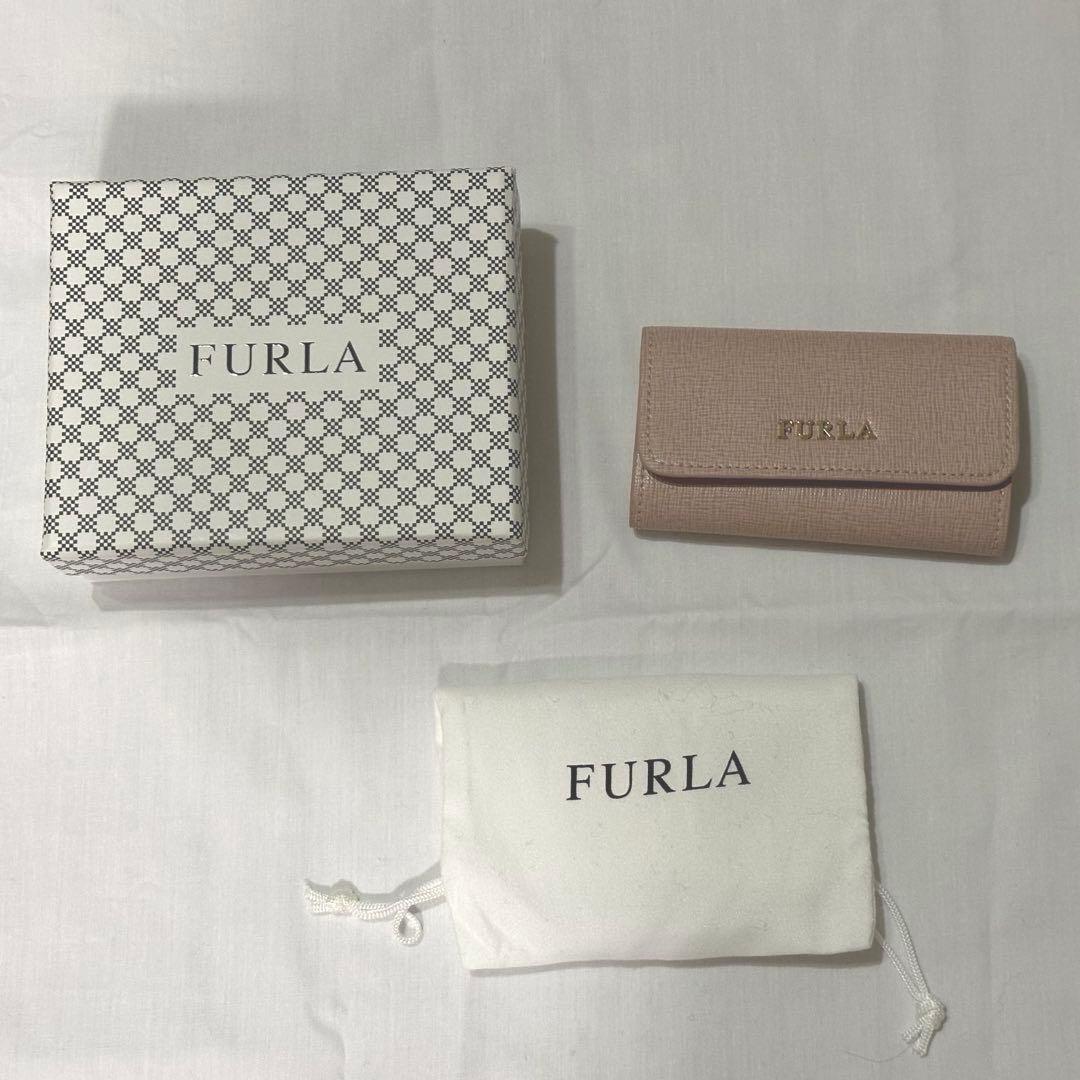 FURLA キーケース　ピンクベージュ